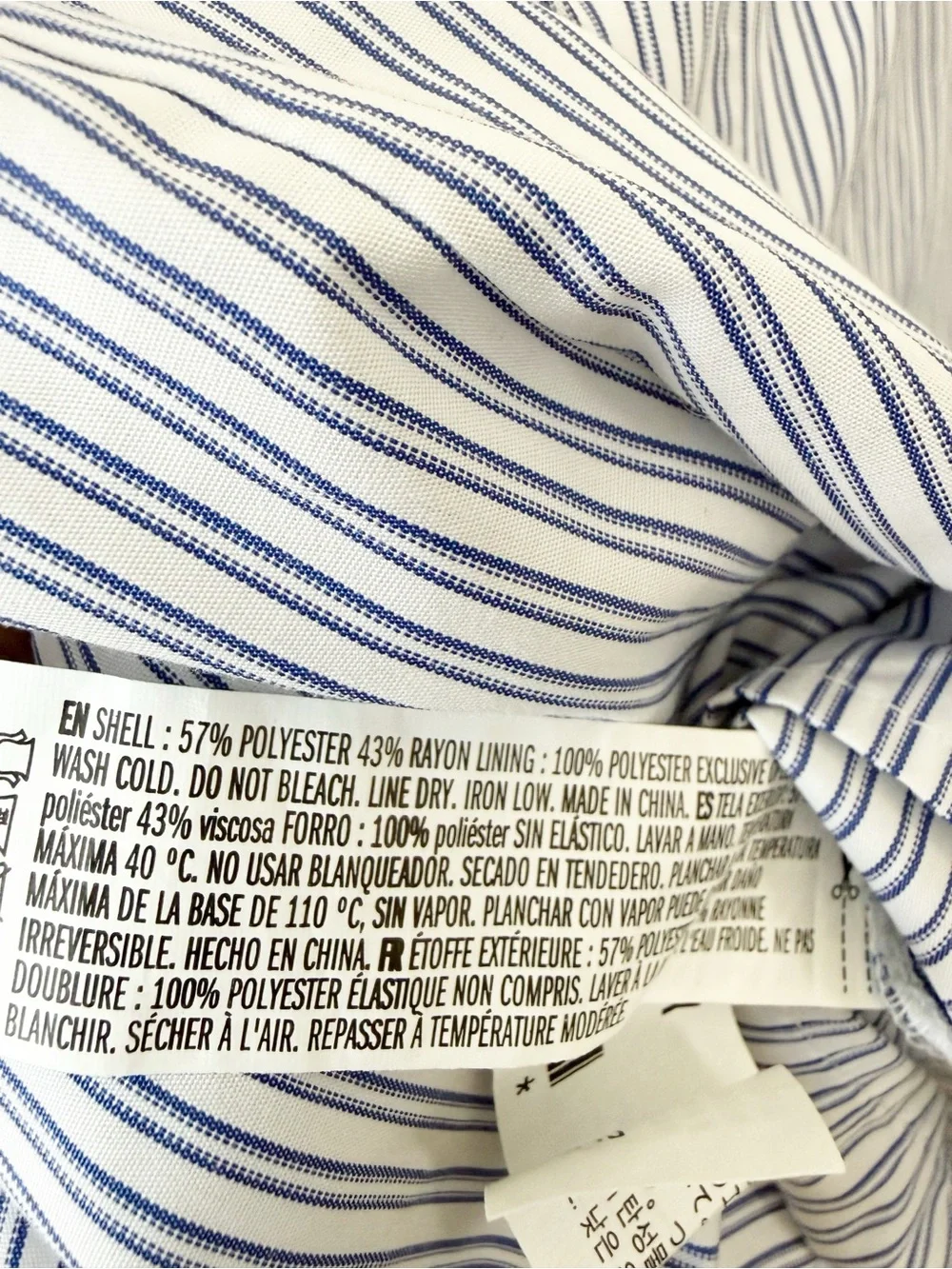 Anthropologie English Factory Striped Balloon Sleeve Blouse in Blue And White